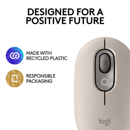 Logitech POP Silent Ratón Inalámbrico Bluetooth 4000 dpi Batería 2 Años