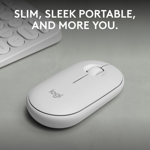 Logitech Pebble 2 M350S Ratón Inalámbrico Blanco 4000 dpi Bluetooth 24 Meses Batería