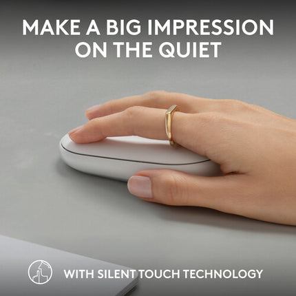 Logitech Pebble 2 M350S Ratón Inalámbrico Blanco 4000 dpi Bluetooth 24 Meses Batería