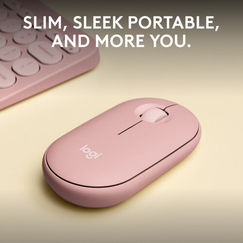 Logitech Pebble 2 M350S Ratón Inalámbrico Bluetooth 4000 dpi Rosa