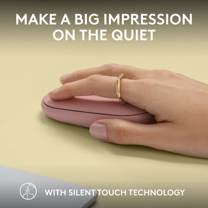 Logitech Pebble 2 M350S Ratón Inalámbrico Bluetooth 4000 dpi Rosa