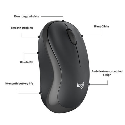 Logitech M240 Silent Ratón Inalámbrico Bluetooth 18 Meses Batería