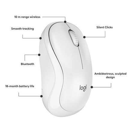 Logitech M240 Ratón Inalámbrico Silencioso Bluetooth 18 Meses Batería