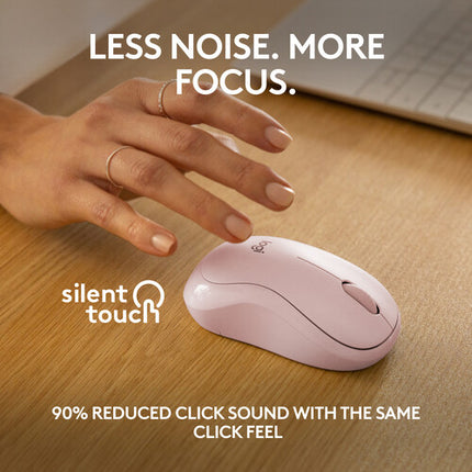 Logitech M240 Ratón Inalámbrico Silencioso Bluetooth Rosa 18 Meses Batería