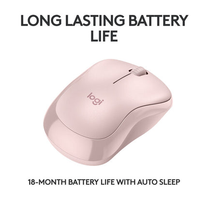 Logitech M240 Ratón Inalámbrico Silencioso Bluetooth Rosa 18 Meses Batería
