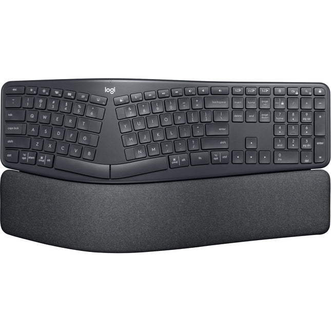 Logitech ERGO K860 Teclado ergonómico inalámbrico Bluetooth 5.0 con reposamuñecas ajustable
