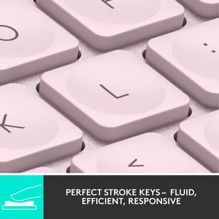 Logitech MX Keys Mini Teclado Inalámbrico Compacto Tecnología Logi Bolt Rosa