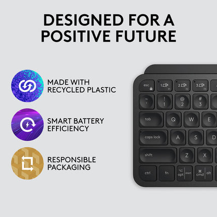 Logitech MX Keys Mini Teclado Inalámbrico Compacto Iluminación Logi Bolt USB