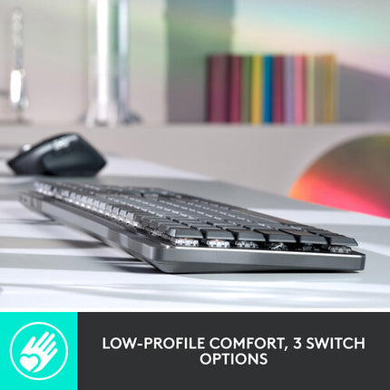 Logitech MX Mechanical teclado inalámbrico táctil silencioso con receptor USB Logi Bolt