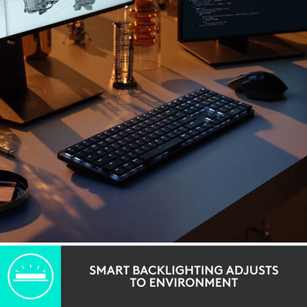 Logitech MX Mechanical teclado inalámbrico táctil silencioso con receptor USB Logi Bolt