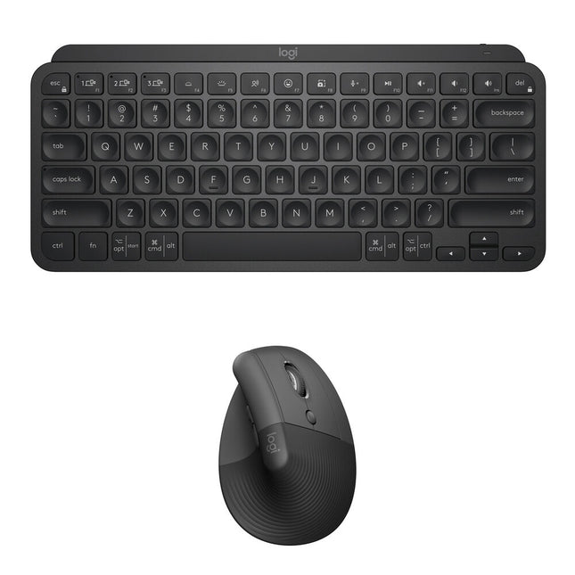 Logitech Wireless MX Keys Mini Teclado Bluetooth Retroiluminado y Mouse Vertical 4000 dpi