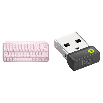 Logitech MX Keys Mini Teclado Inalámbrico Compacto Tecnología Logi Bolt Rosa