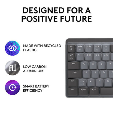 Teclado mecánico inalámbrico Logitech MX Mini linear y ratón MX Anywhere 3S DPI 200-8000
