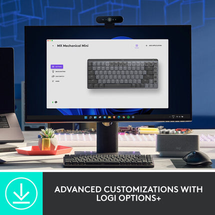 Teclado mecánico inalámbrico Logitech MX Mini linear y ratón MX Anywhere 3S DPI 200-8000