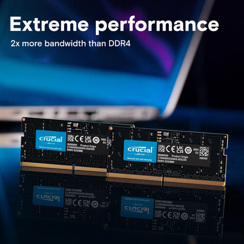 Crucial 128GB DDR5 5600 MHz SO-DIMM Memoria Kit 2x64GB PC5-44800