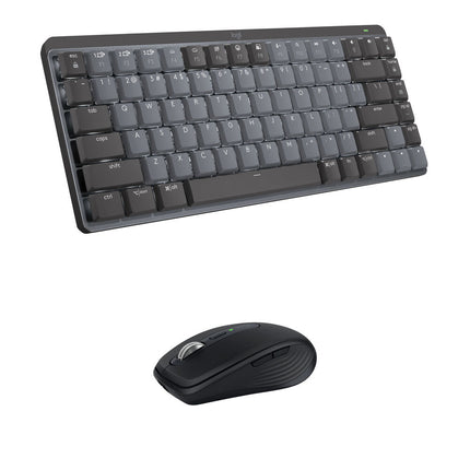 Logitech MX Kit Teclado Mecánico Mini Wireless y Mouse Anywhere 3S 8000 dpi Bluetooth