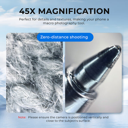 Freewell 45x Lente Macro para Smartphones Montura 17mm LED 2 Niveles