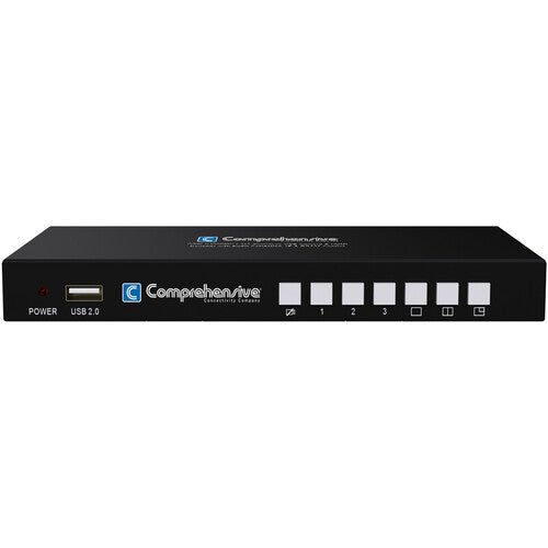 Comprehensive Pro AV/IT Integrator Series Cambiador USB HDMI 3x1 con Audio I/O y Control IP