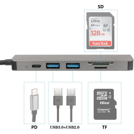 CAMVATE Hub USB-C Multiport 6 en 1 para Mac Pro con HDMI y PD 87W