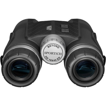 Sportich by Sirui 10x42 Binoculares con telémetro láser 1968 yd y adaptador trípode