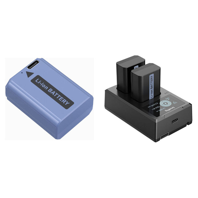 SmallRig NP-FW50 Kit de Batería y Cargador USB-C 1030mAh Azul para Sony