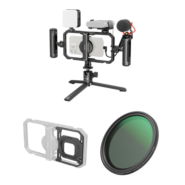 SmallRig Kit de Video para Smartphone con Filtro ND Variable 67mm 1-5 Stops