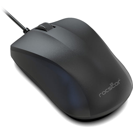 Rocstor QM1 Ratón con Cable USB-A 1200 dpi Diseño Contorneado
