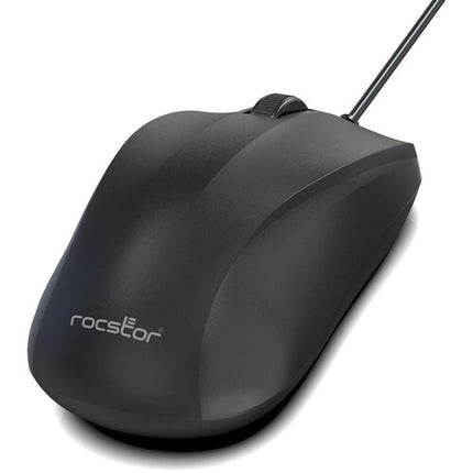 Rocstor QM1 Ratón con Cable USB-A 1200 dpi Diseño Contorneado