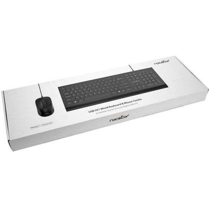 Rocstor CK1 Teclado y Ratón USB 104 Teclas 1200 dpi Ambidiestro