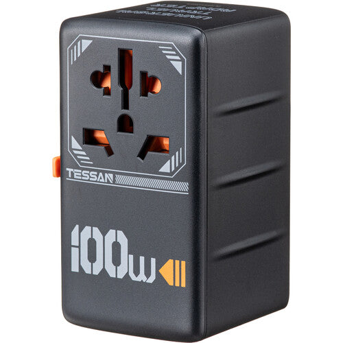 Tessan Adaptador de Viaje Universal 100W 2 USB-C 2 USB-A