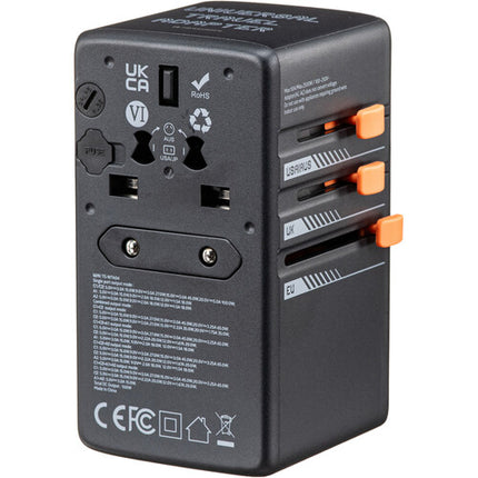 Tessan Adaptador de Viaje Universal 100W 2 USB-C 2 USB-A
