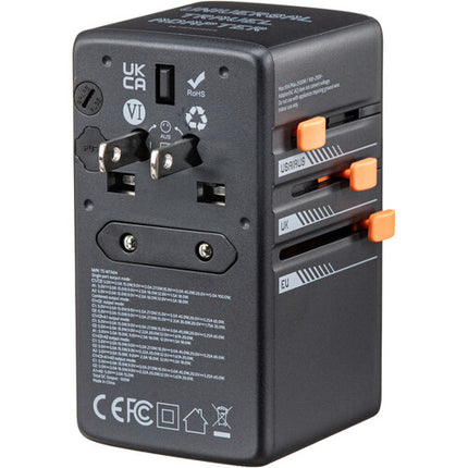 Tessan Adaptador de Viaje Universal 100W 2 USB-C 2 USB-A