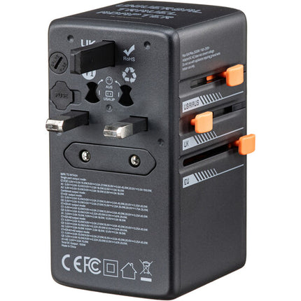 Tessan Adaptador de Viaje Universal 100W 2 USB-C 2 USB-A