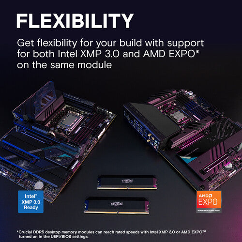 Crucial Pro 64GB DDR5 6000 MHz Kit de Memoria UDIMM 2 x 32GB Negro