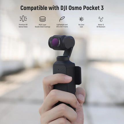 Neewer Juego de Filtros Magnéticos ND CPL para DJI Osmo Pocket 3 14 Piezas 3 a 10 Stops Multicapa