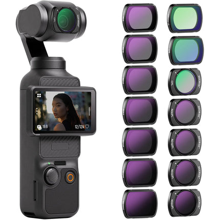 Neewer Juego de Filtros Magnéticos ND CPL para DJI Osmo Pocket 3 14 Piezas 3 a 10 Stops Multicapa