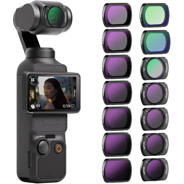 Neewer Juego de Filtros Magnéticos ND CPL para DJI Osmo Pocket 3 14 Piezas 3 a 10 Stops Multicapa
