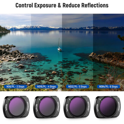 Neewer Juego de Filtros Magnéticos ND CPL para DJI Osmo Pocket 3 14 Piezas 3 a 10 Stops Multicapa