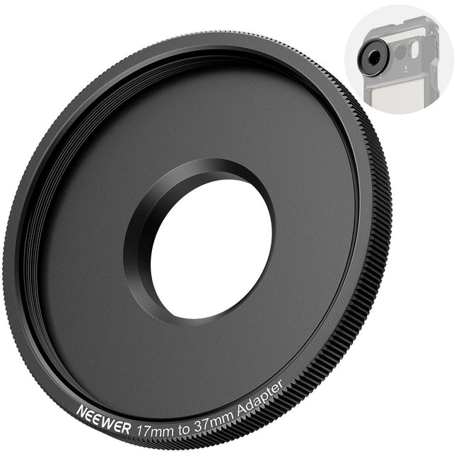 Neewer PA062 Adaptador de Lentes para Smartphones 17mm a 37mm y 58mm Aleación de Aluminio
