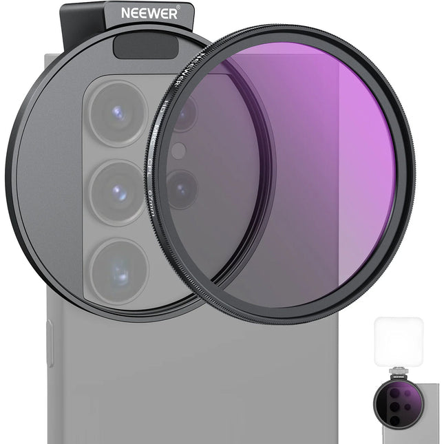 Neewer FL-78 HD Filtro CPL 67mm para Smartphones con Clip y Montura