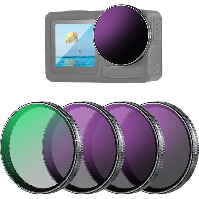 Neewer Kit de Filtros para Lentes DJI Action 3 4 y 5 ND8 ND16 ND32 y Polarizador Circular 4 Pzas