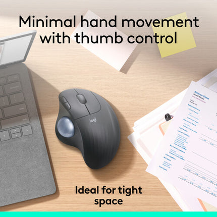 Logitech ERGO M575 Trackball Inalámbrico para Oficina Alcance 10 m Batería AA