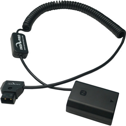 IndiPRO Tools Cable enrollado D-Tap a batería dummy Sony NP-FZ100 24-36" 11-19V
