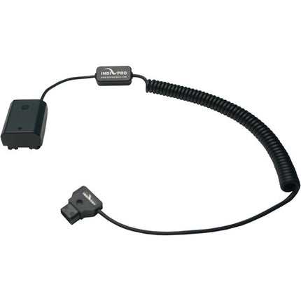 IndiPRO Tools Cable enrollado D-Tap a batería dummy Sony NP-FZ100 24-36" 11-19V