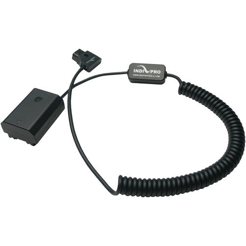 IndiPRO Tools Cable enrollado D-Tap a batería dummy Sony NP-FZ100 24-36" 11-19V