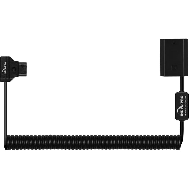 IndiPRO Tools Cable enrollado D-Tap a batería dummy Sony NP-FZ100 24-36" 11-19V