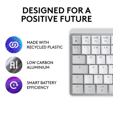 Logitech MX Mechanical Mini para Mac Teclado Inalámbrico Bluetooth LE Táctil Quiet