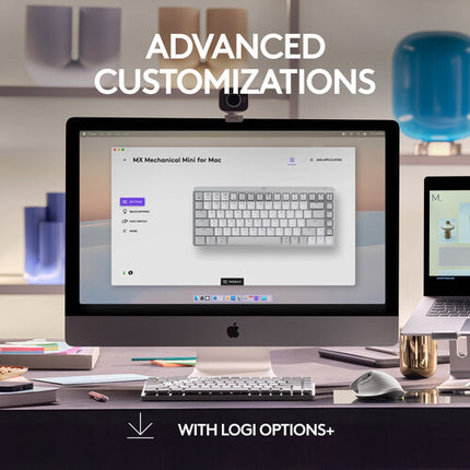 Logitech MX Mechanical Mini para Mac Teclado Inalámbrico Bluetooth LE Táctil Quiet