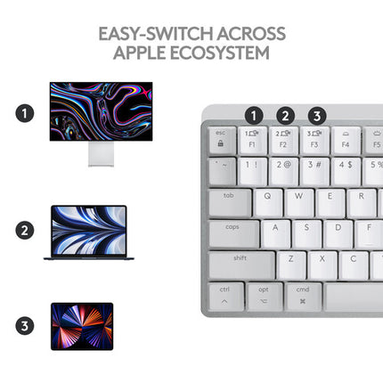Logitech MX Mechanical Mini para Mac Teclado Inalámbrico Bluetooth LE Táctil Quiet
