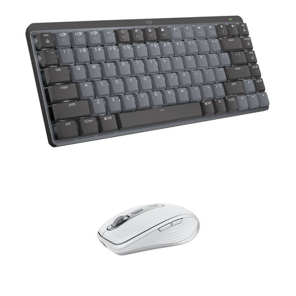 Logitech MX Teclado Mecánico Mini Inalámbrico Bluetooth Kit con Mouse Anywhere 3S 8000 dpi